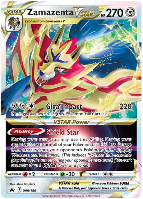 Zamazenta VSTAR Crown Zenith Pokemon Card Single
