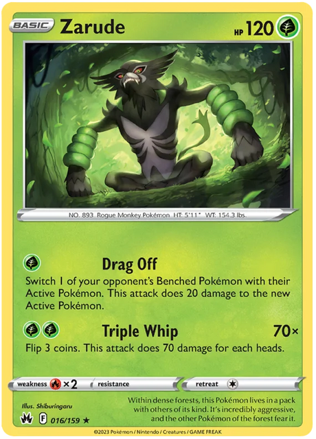 Zarude Crown Zenith Pokemon Card Single