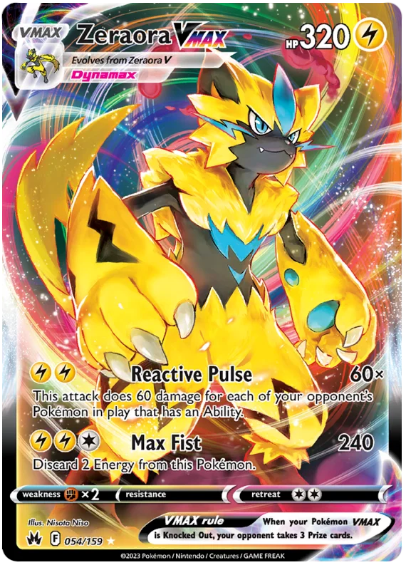 Zeraora VMAX Crown Zenith Pokemon Card Single