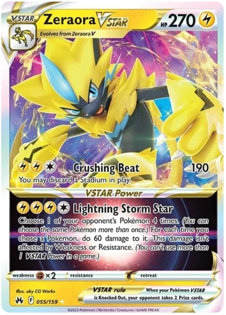 Zeraora VSTAR Crown Zenith Pokemon Card Single