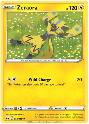 Zeraora Crown Zenith Pokemon Card Single