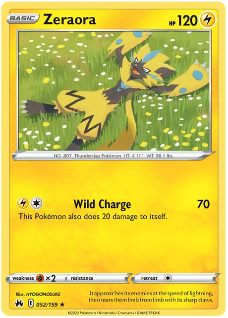 Zeraora Crown Zenith Pokemon Card Single